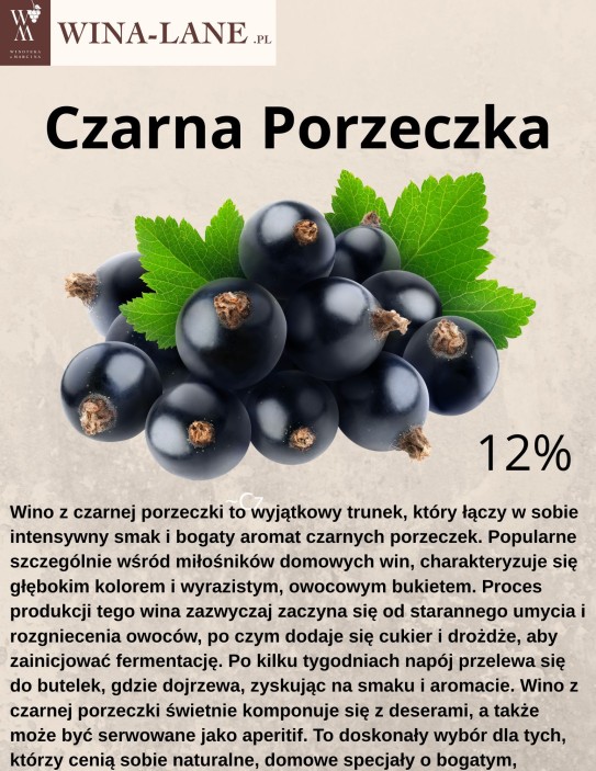 Czarna Porzeczka półsłodka 12% Słowacja 1 litr (2)