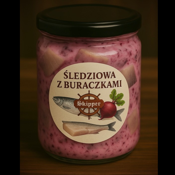 SAŁATKA ŚLEDZIOWA Z BURACZKAMI 350 ML (1)