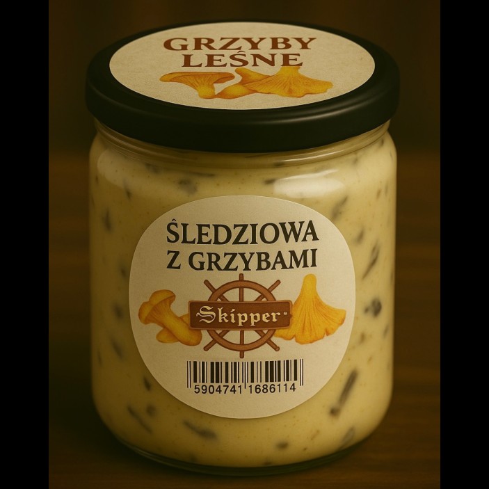 SAŁATKA ŚLEDZIOWA Z GRZYBAMI LEŚNYMI 350 ML (1)