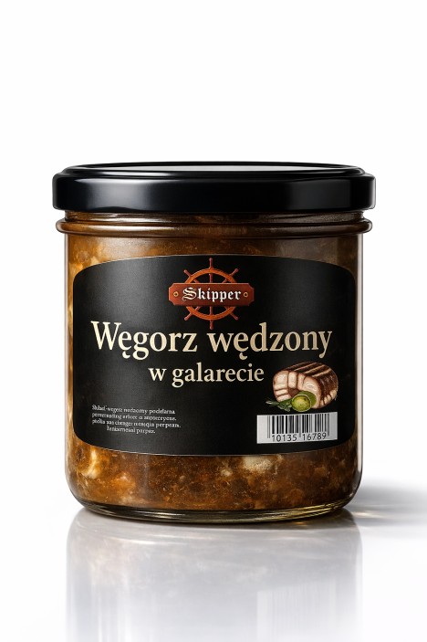 Węgorz wędzony  w galarecie 350 ml (1)