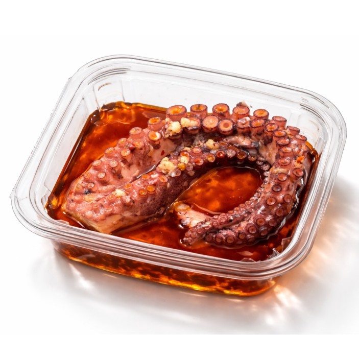 MACKA OŚMIORNICY W OLEJU Z CZOSNKIEM I CHILLI 200G (1)