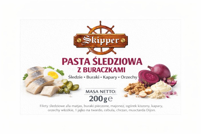 PASTA ŚLEDZIOWA Z BURAKAMI Z NUTĄ CHRZANU 200G (1)