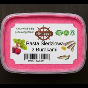  PASTA ŚLEDZIOWA Z BURAKAMI Z NUTĄ CHRZANU 200G